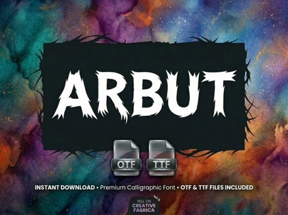 Arbut: A Feral Display Typeface for Bold Web Design