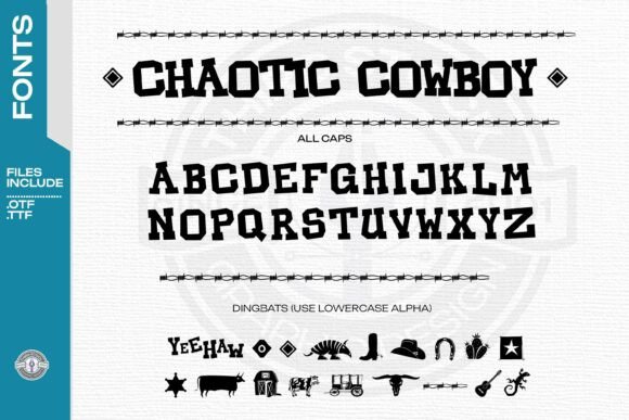 Chaotic Cowboy: A Wild Display Typeface for Bold Campaigns