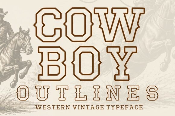 Cowboy Outlines: The Bold Display Typeface for Modern Web Design