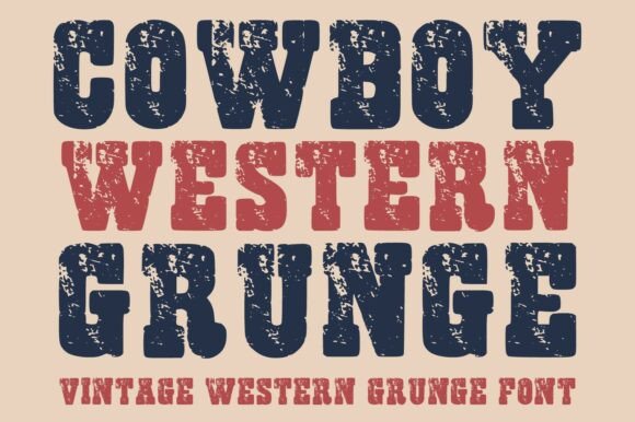 Cowboy Western Grunge: The Perfect Vintage Typeface for Handmade Brands