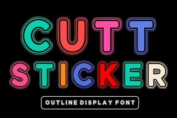 Cutt Sticker: A Playful Display Font for Digital Branding