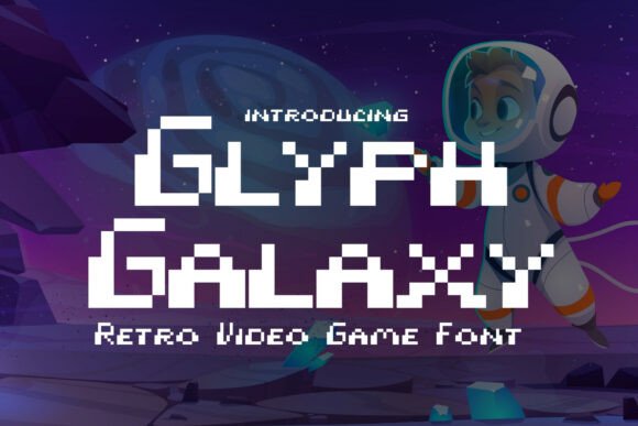 Glyph Galaxy: A Retro Pixel Typeface for Bold Branding