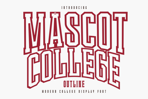 Mascot College Outline: A Bold Display Typeface for Web Design