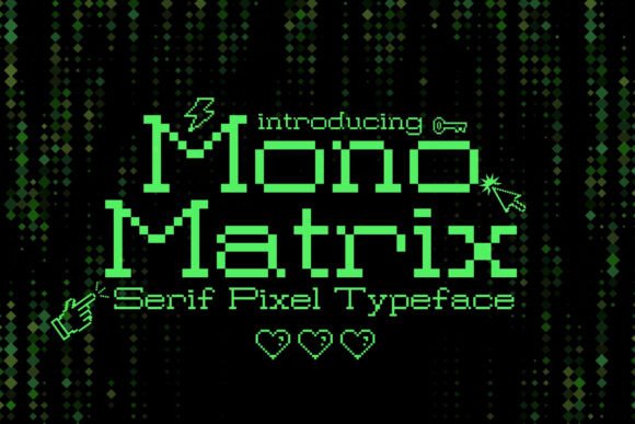 Mono Matrix: The Perfect Serif Pixel Font for Handmade Products