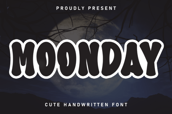 Moonday: A Festive Handwritten Display Font for Creative Branding