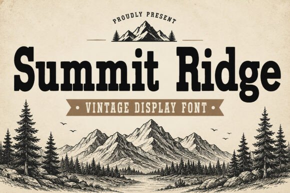 Summit Ridge: The Vintage Display Font That Elevates Outdoor Branding