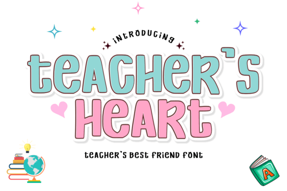 Teacher's Heart: A Handwritten Display Font for Editorial Design