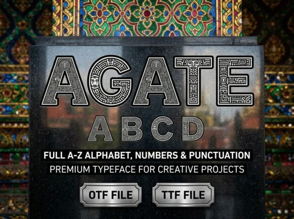 Unearthing Agate: A Display Font for Mythical Brand Identities